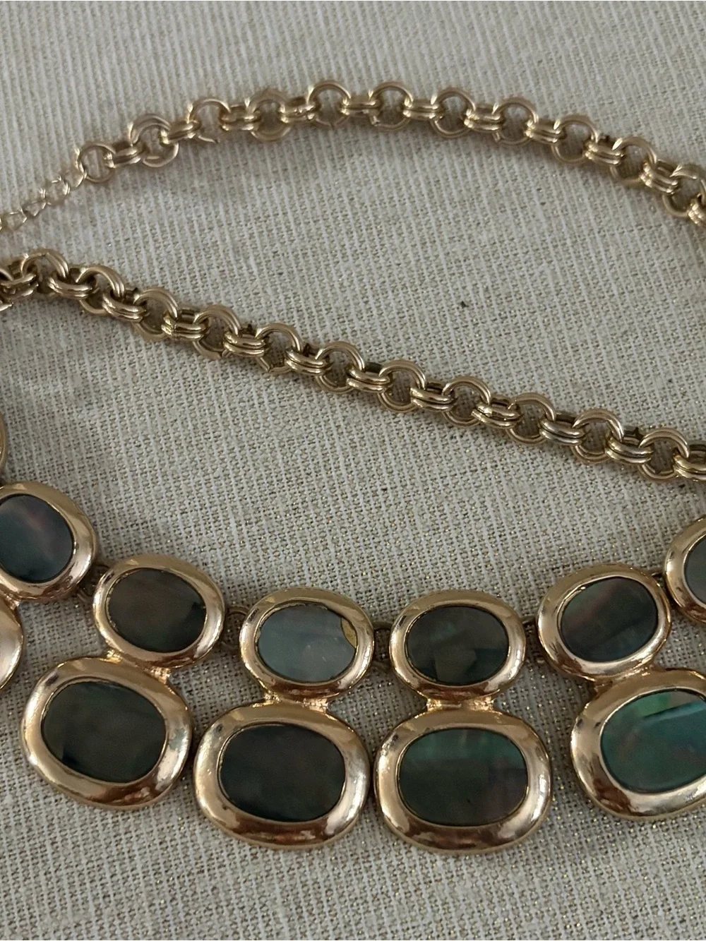 Gold-Tone Labradorite Statement Necklace - Women Jewelry